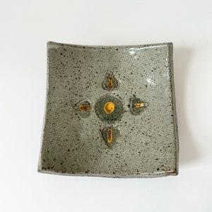 Studio pottery trinket dish, ring dish, small decorative dish