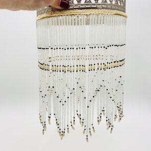 Vintage beaded ceiling lampshade