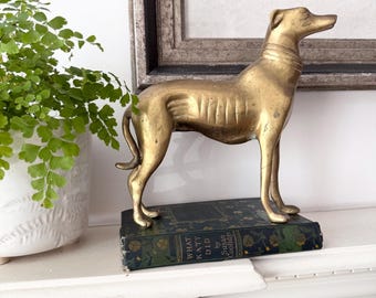 真鍮製のグレイハウンドの像。 - Etsy 日本