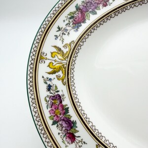 Vintage Wedgwood Columbia Oval Serving Platter, Bone China Floral Plate image 9