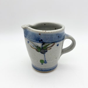 Vellow Somerset pottery milk jug, pottery creamer