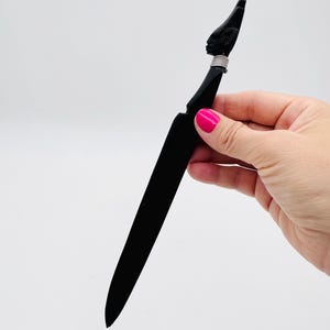 African hand carved wood letter opener