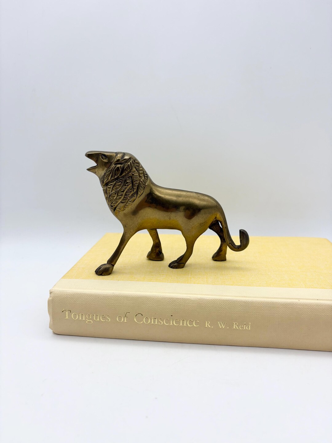 Vintage Brass Lion Figurine, Safari Animal Collectable - Etsy