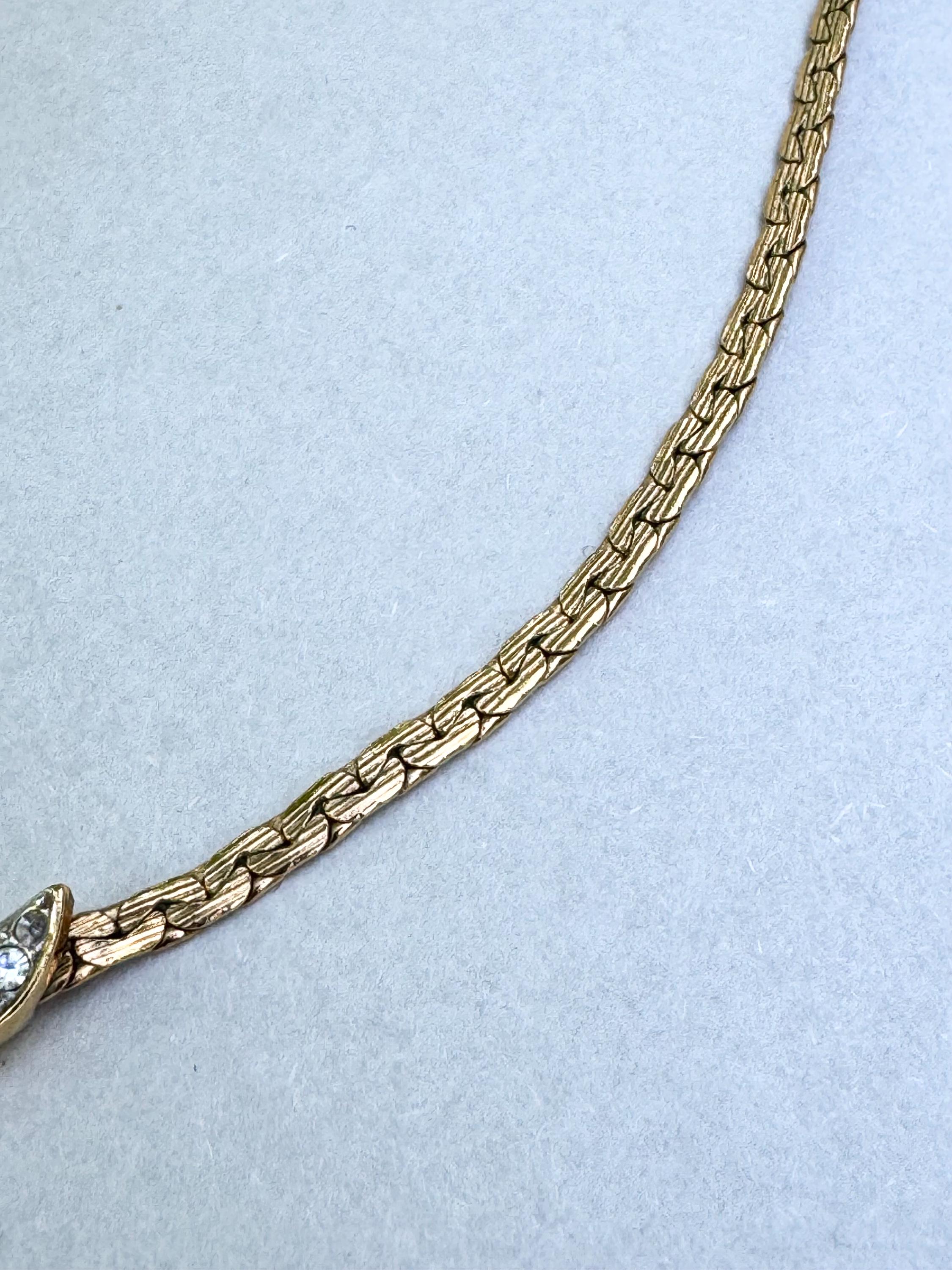 Attwood and Sawyer Gold Tone Diamante Heart Necklace - Etsy