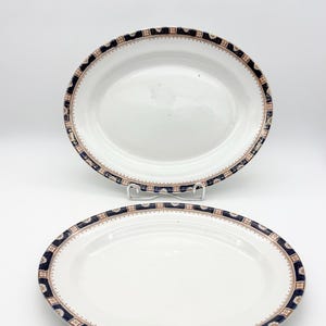 2 x antique ironstone serving platters