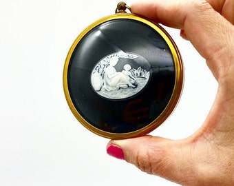 Peter Bates mother with child miniature cameo wall art