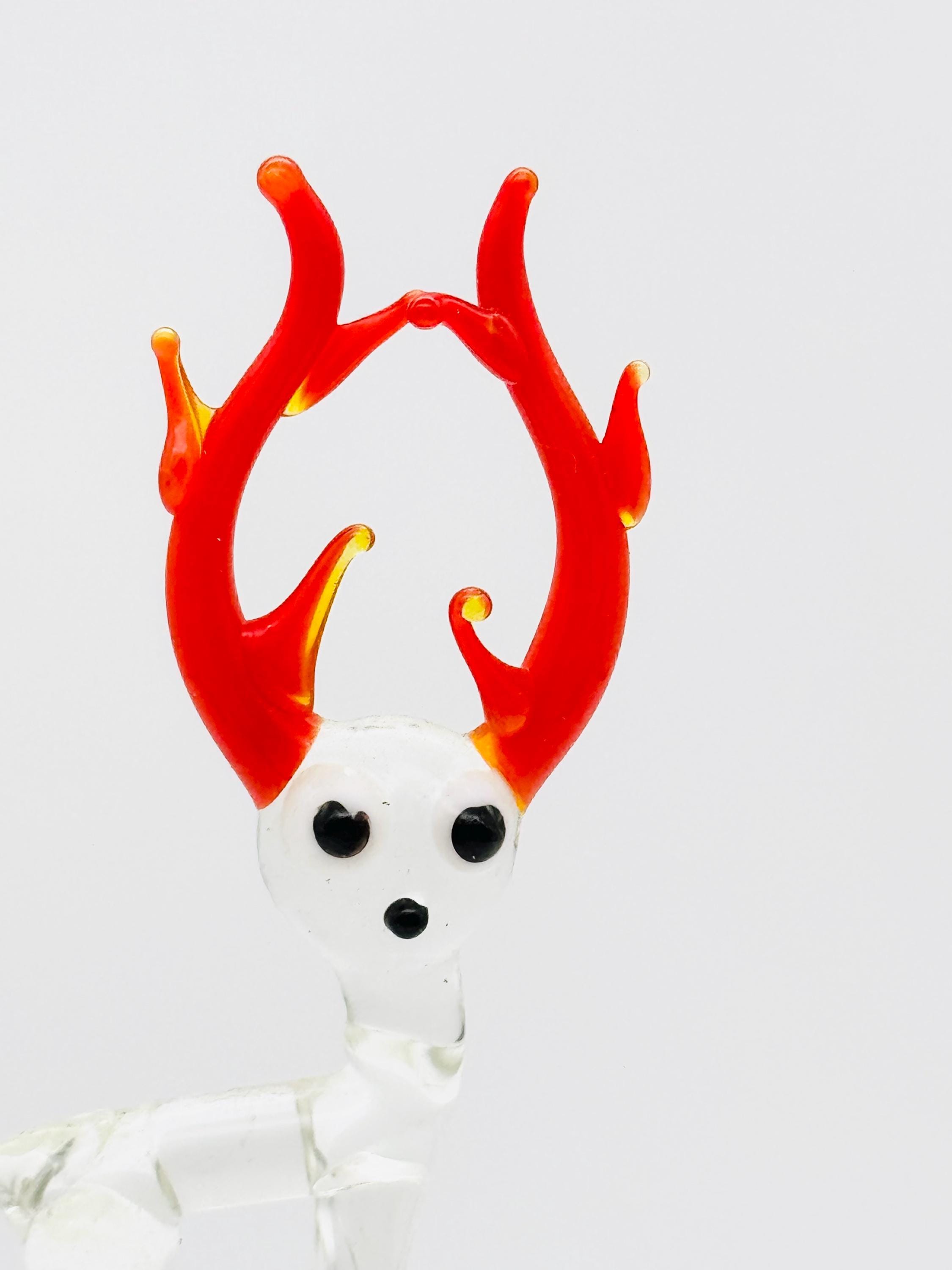 ミニチュアガラスのトナカイ - Etsy 日本