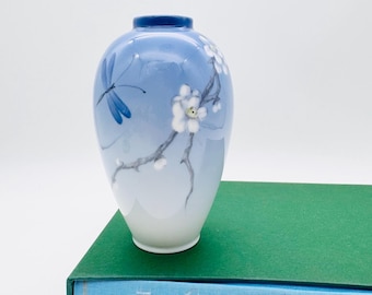 Vintage Royal Copenhagen Blue Butterfly Bud Vase 2688/42A Hand