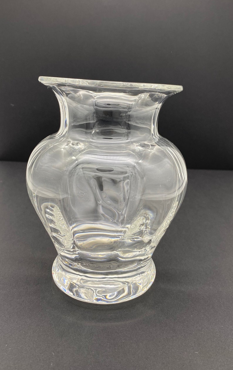 Vintage Crystal Clear Small Dartington Vase Etsy