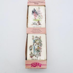 Vintage soap bar, permanent picture soap