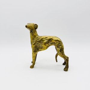 Vintage solid brass greyhound figurine