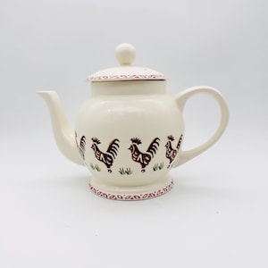 Vintage Price Kensington cockerel sponge ware teapot