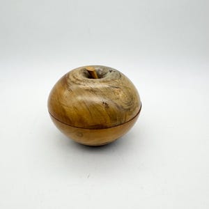 Wooden apple jewellery box, small apple box