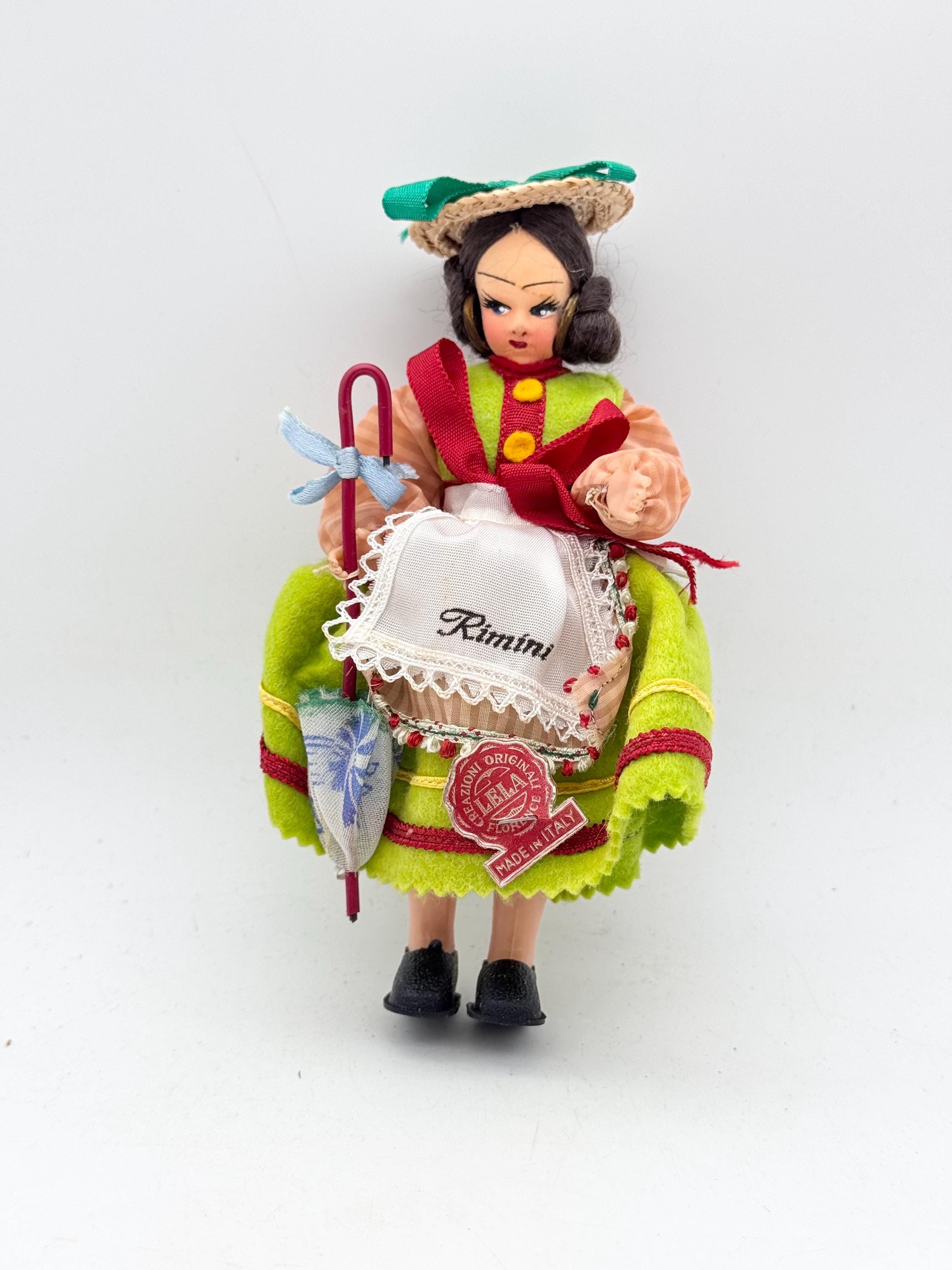 Vintage 1960s Italian Souvenir Doll Rimini, Collectable