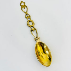 Vintage brass love spoon