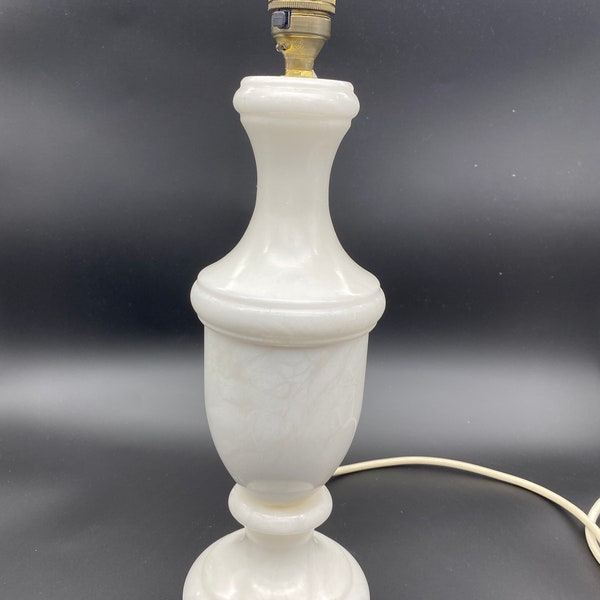 Vintage BHS witte onyx grote tafellamp basis