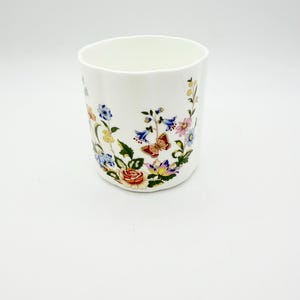 Maceta de jardín vintage Aynsley Cottage, pequeño jarrón de porcelana fina, portalápices