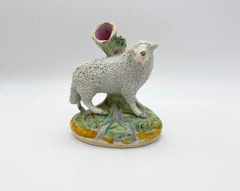 Antique Staffordshire sheep figurine