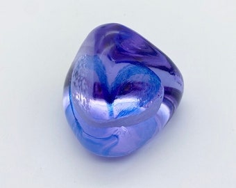 Caithness purple pebble paperweight