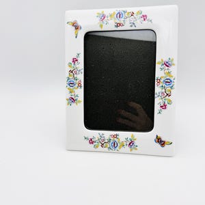 Table top floral picture frame, Aynsley medium size  ceramic picture frame