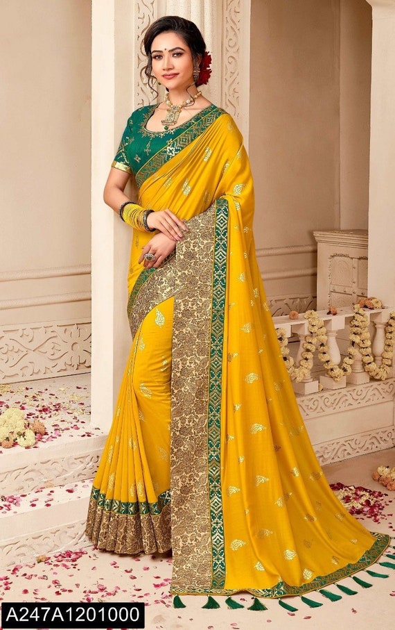 Sabyasachi Silk Saree Heavy Party Wear Saree Wedding Saree Etsy