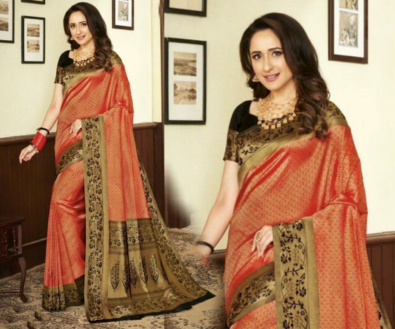 black silk saree party wear