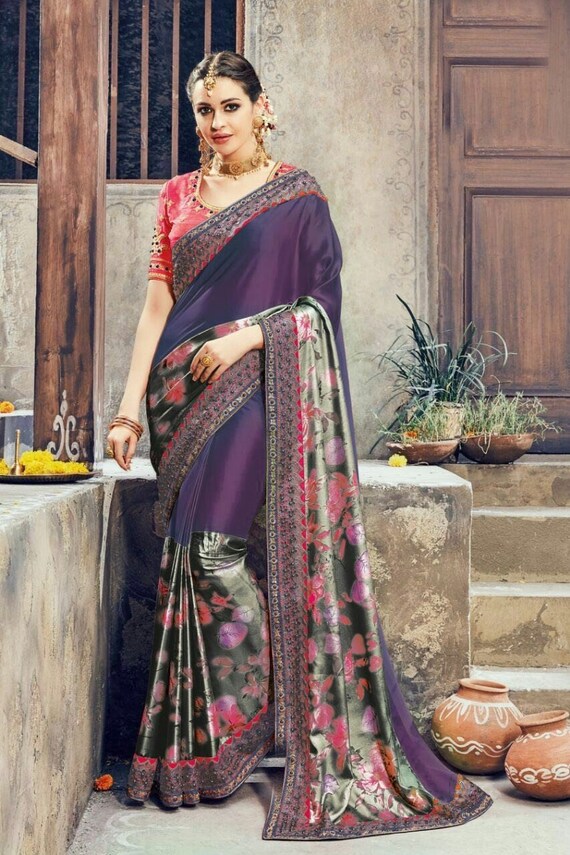 party wear heavy saree