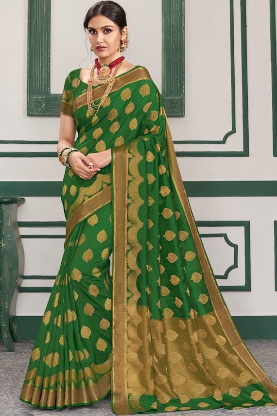 green party saree