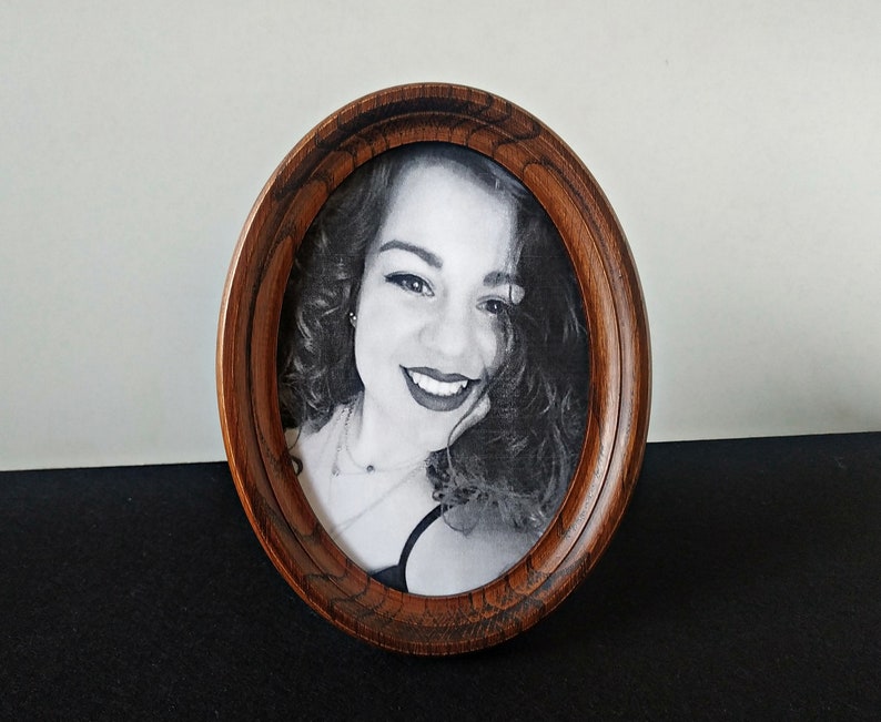 Oval frame tabletop wooden oval frame oval picture frame Etsy