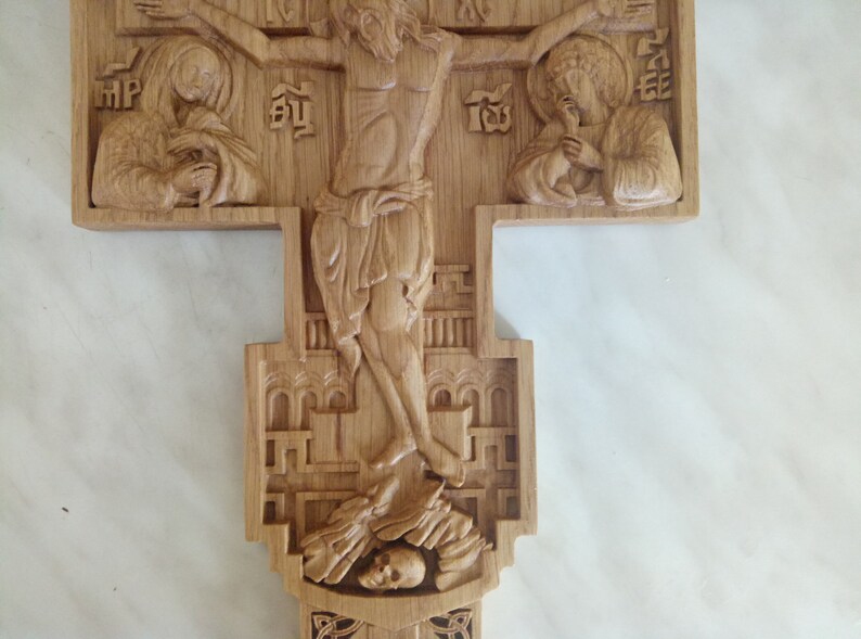 Holz-Kruzifix Wanddekoration - Jesus Christus Kreuz Für Zuhause Oder Kirche, 30,5x15,2 Cm