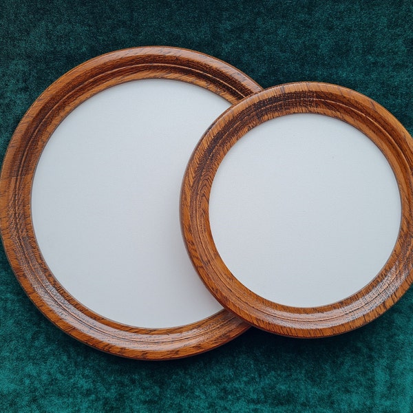 Wooden round frame, round picture frame, round frame, Choose Size: 4 x 4 up to 12 x 12 inches, Free Shipping