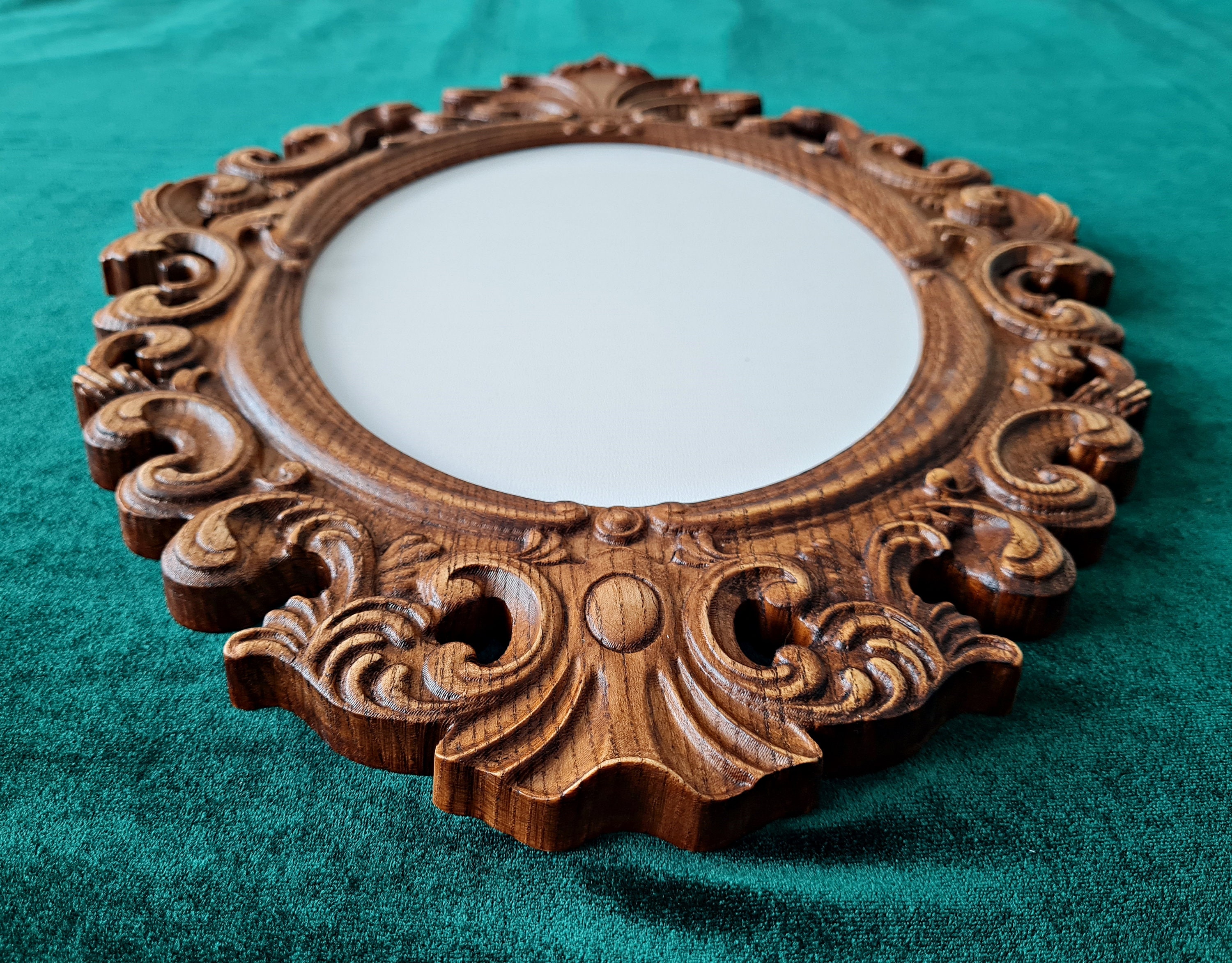 Oval Carved Wooden Frame in the Baroque Style Mirror Frame Etsy