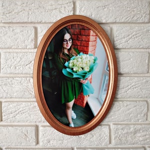 Bronze oval frame, oval photo frame, picture frame, photo frame, Choose Size: 3.5 x 5 up to 12 x 16 inches, Free Shipping