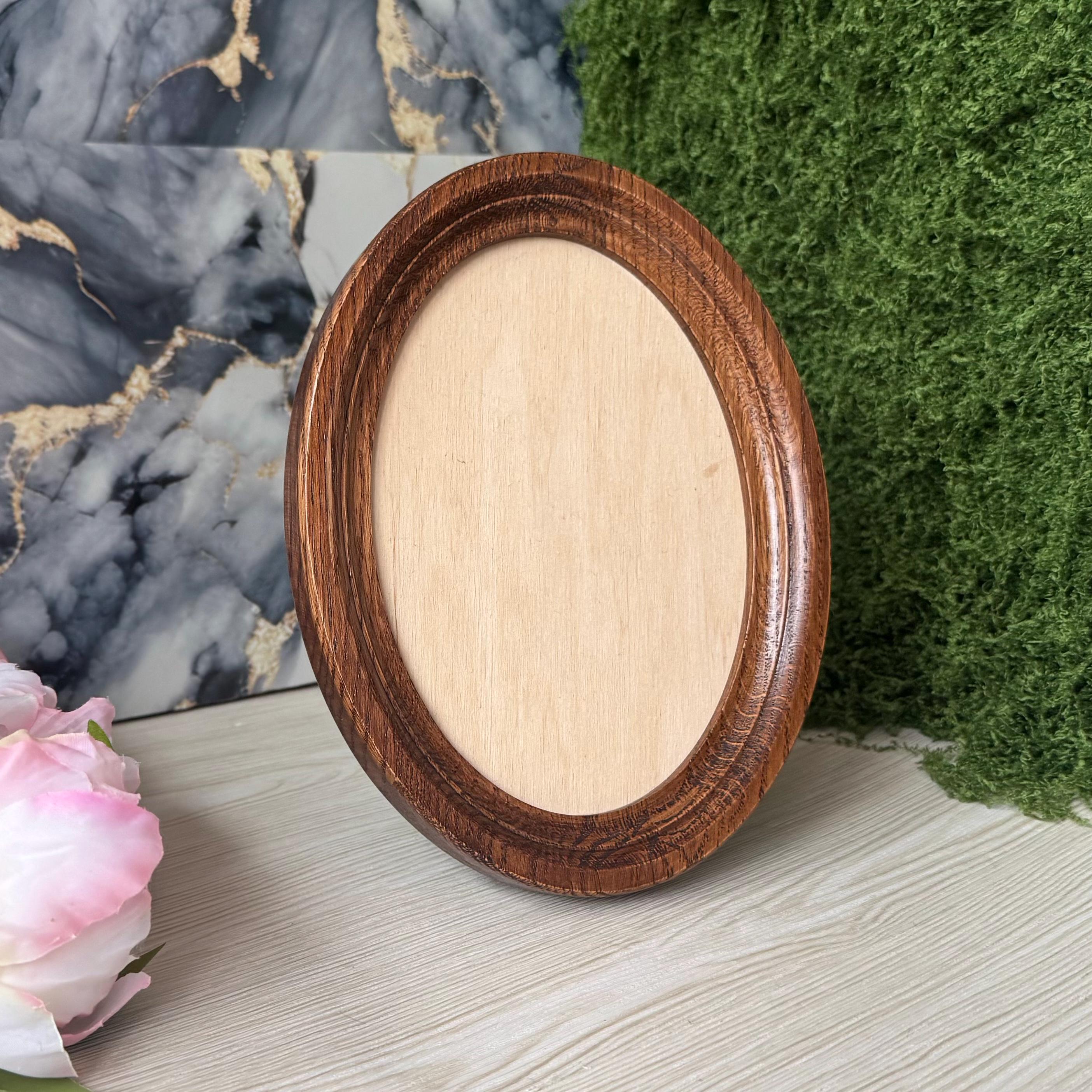 Oak Tabletop Oval Frame, Photo Display, Choose Size - Etsy Canada