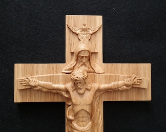 Wooden original Crucifix, Wooden Cross, Natural Wood, Carved cross