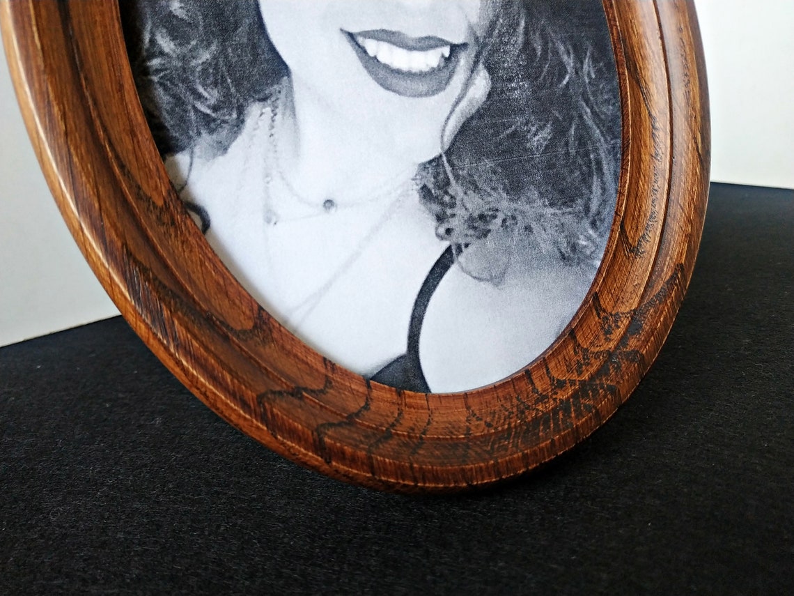 Oval Frame Tabletop Wooden Oval Frame Oval Picture Frame Etsy