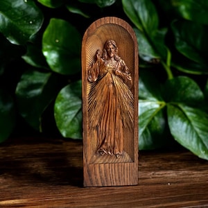 Sacred Heart of Jesus Christ, wooden religious decor