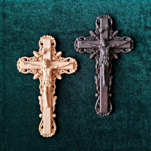 Wooden Cross Solid Wooden Crucifix Religious Gift Wall Decor Gift For Birthday Husband