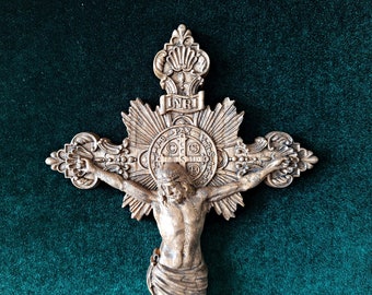 Wooden Crucifix, Catholic cross, Choose Size 10X5.7 up to 20X11.4 inches, Free Shipping