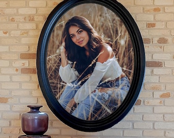 Oval Frame, Black Oval Frame, Wooden Oval Frame, Picture Frame