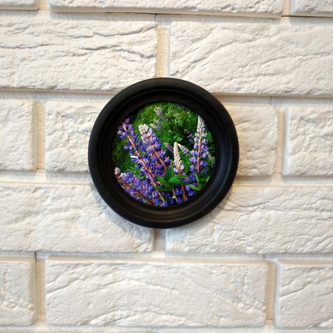 Ash Wood Round Photo Frame, Black Finish, Wall Art Decor - Etsy