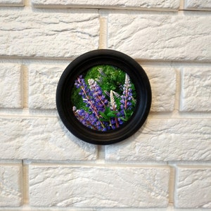 Wooden round frame, black round frame, round picture frame, round frame, Choose Size: 4 x 4 up to 12 x 12 inches, Free Shipping