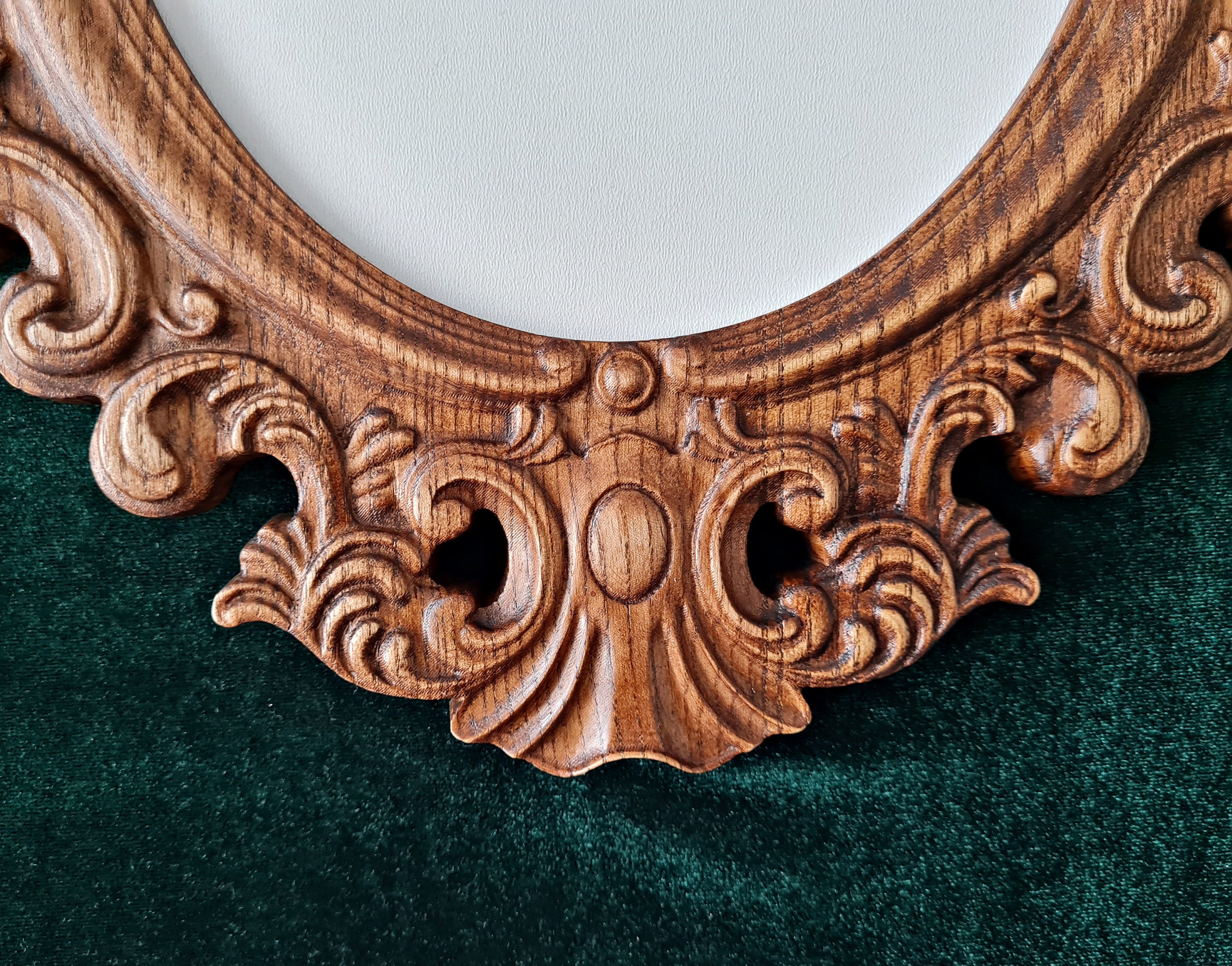 Oval Carved Wooden Frame in the Baroque Style Mirror Frame Etsy