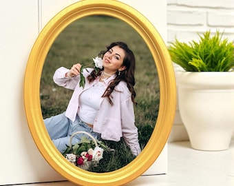 Oval Photo Frame Oval Wood Frame Wooden Oval Frame Oval Picture