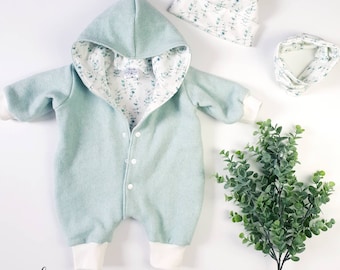 BIO Baumwollfleece, Babyoverall, Overall, Kinderanzug