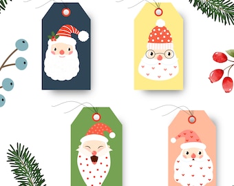 Christmas gift tags for children to print out, Christmas decorations for children, digital download, Christmas tags for children PDF