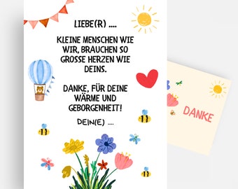 Farewell gift educator, farewell kindergarten, childminder thank you, farewell daycare educator, farewell letter kindergarten