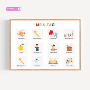 Tagesplan Kinder - das große Bundle, Montessori, Tagesroutine Kinder, Morgen- & Abendroutine, Tagesplan Kita Schule, Haushaltplan Kind PDF