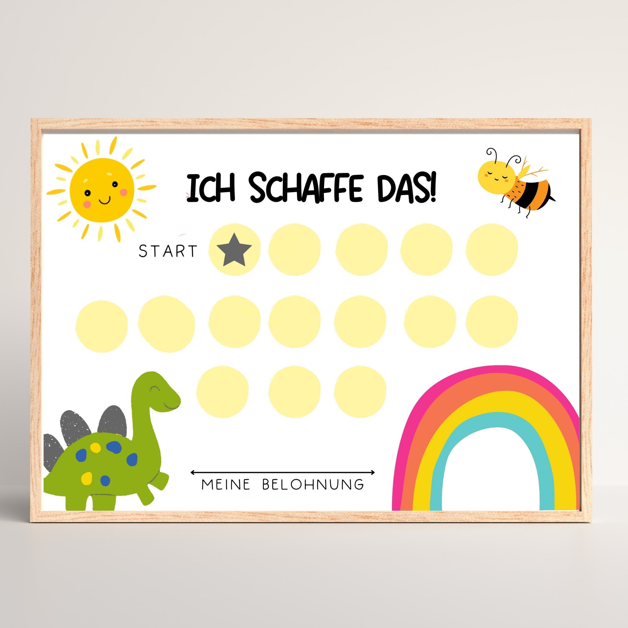 Belohnungstafel Kind PDF, Digitale Belohnungskarte, Belohnungstafel