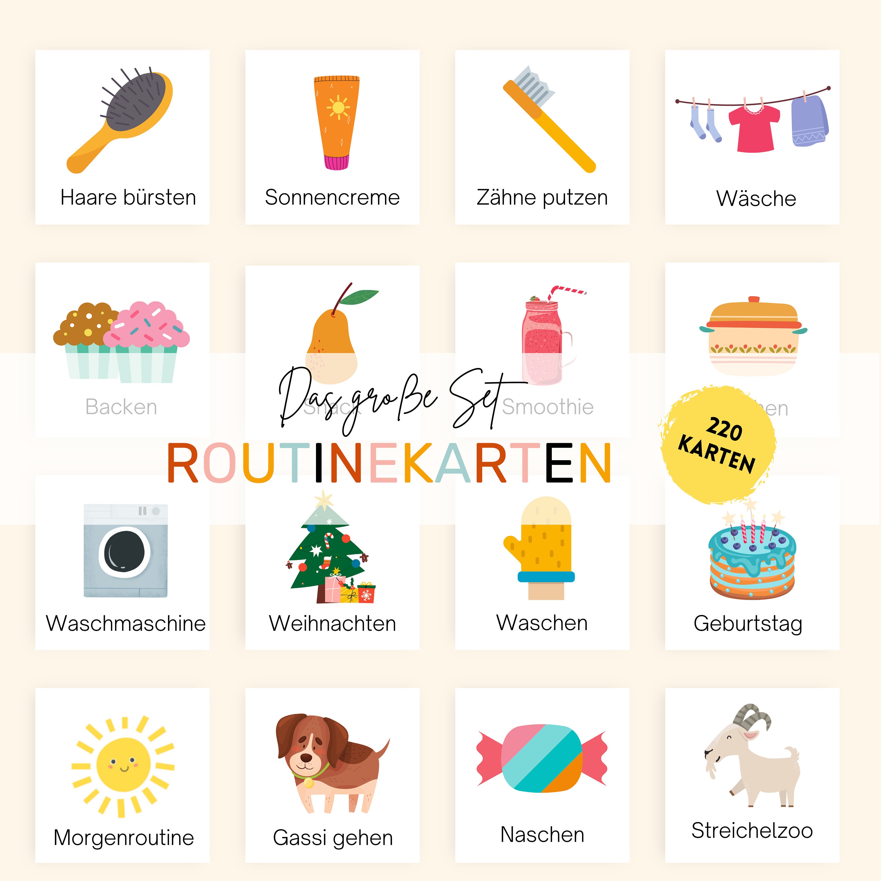 Routinekarten Kinder Wochenplan Montessori Routine Karten - Etsy UK